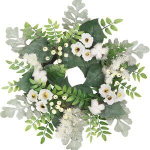 Artificial Floral and Berry Wreath, 16 in